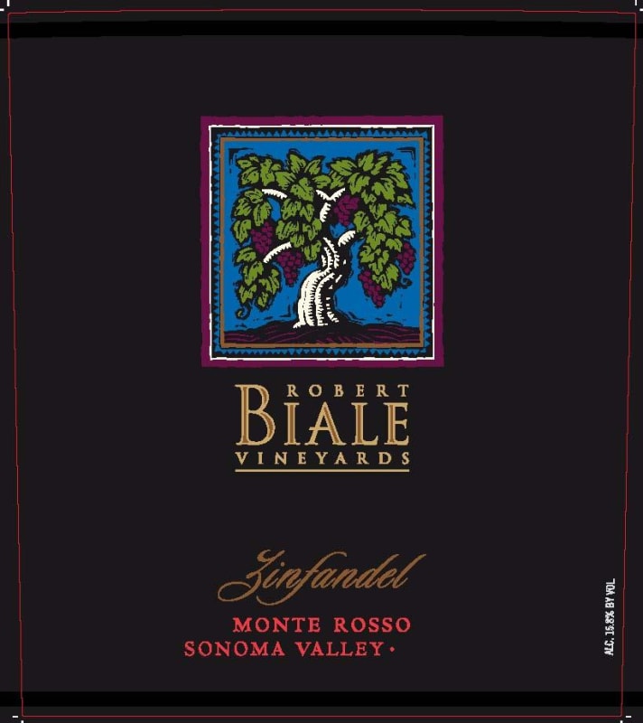Robert Biale Vineyards Monte Rosso Zinfandel 2010 Front Label
