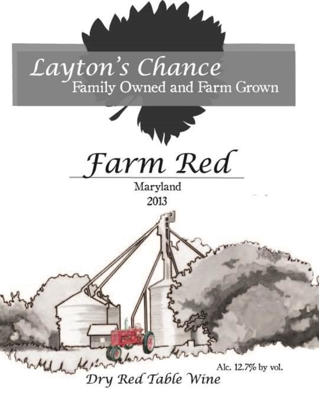 Layton's Chance Farm Red 2013 Front Label