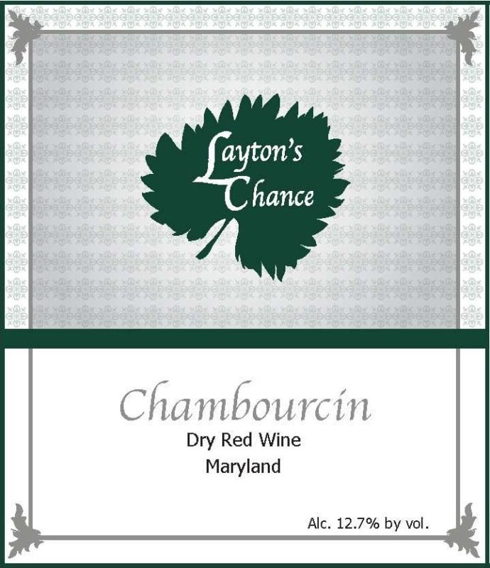 Layton's Chance Dry Chambourcin 2013 Front Label