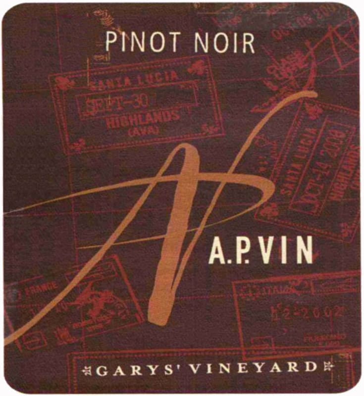 A.P. Vin Garys' Vineyard Pinot Noir 2010 Front Label
