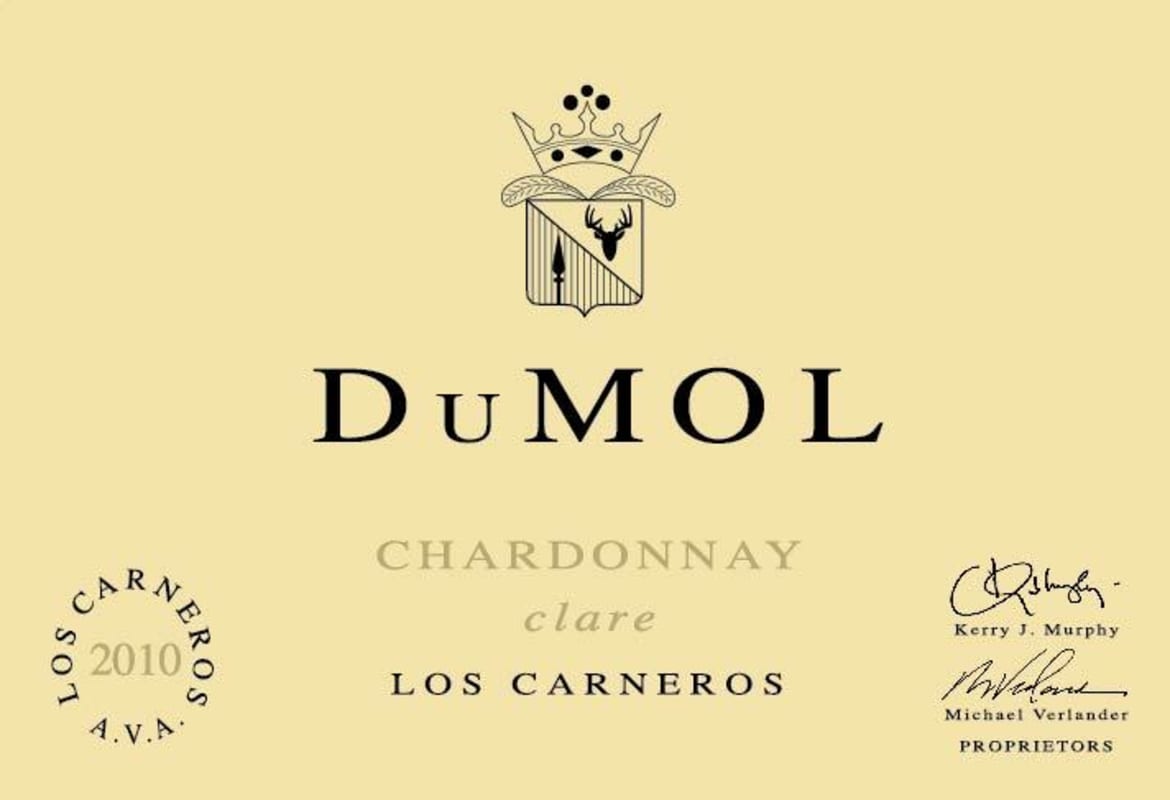 DuMOL Clare Chardonnay 2010 Front Label