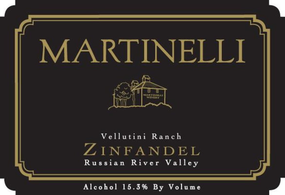 Martinelli Vellutini Ranch Zinfandel 2010 Front Label