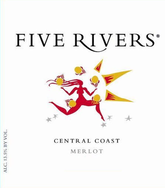 Five Rivers Merlot 2010 Front Label