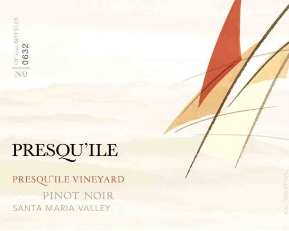Presqu'ile Presqui'le Vineyard Pinot Noir 2010 Front Label