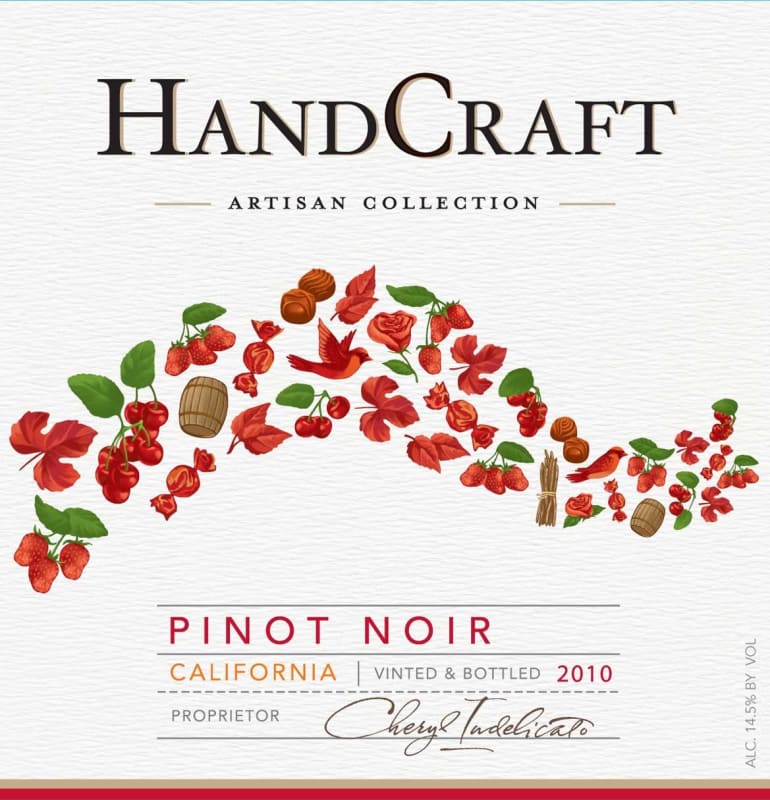 HandCraft Pinot Noir 2010 Front Label