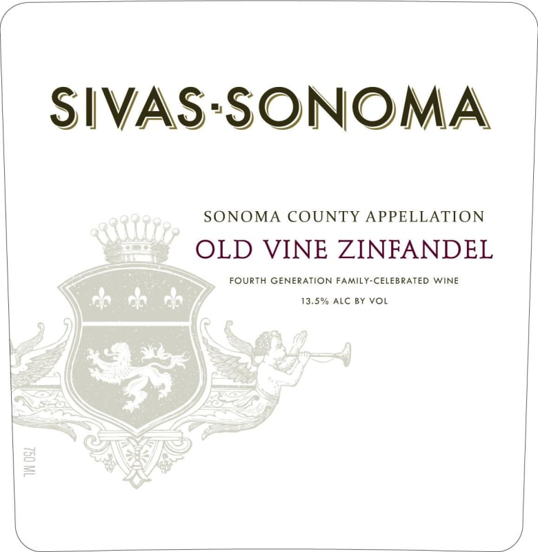 Sivas-Sonoma Old Vine Zinfandel 2010 Front Label
