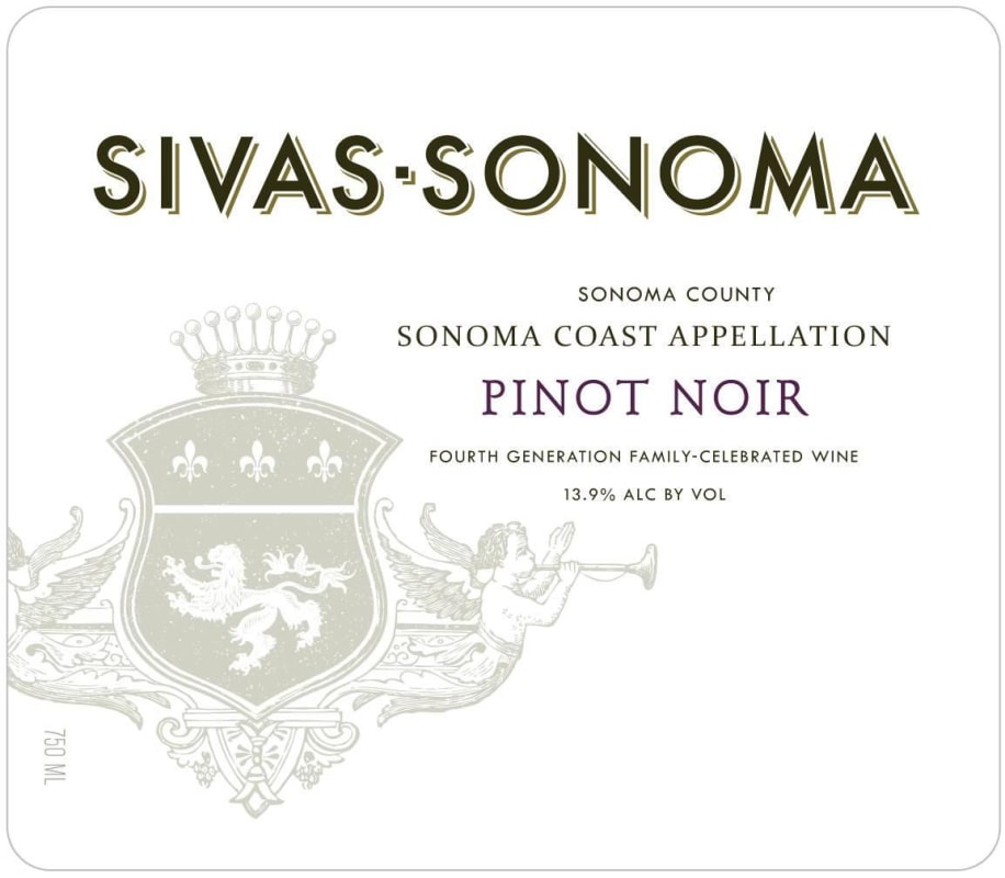 Sivas-Sonoma Pinot Noir 2010 Front Label