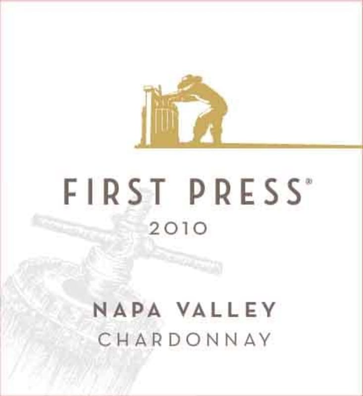 First Press Wine Cellars Napa Valley Chardonnay 2010 Front Label