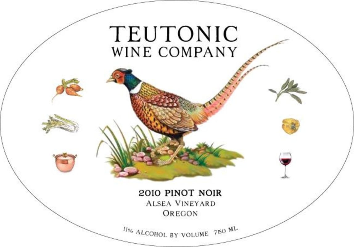 Teutonic Alsea Vineyard Pinot Noir 2010 Front Label