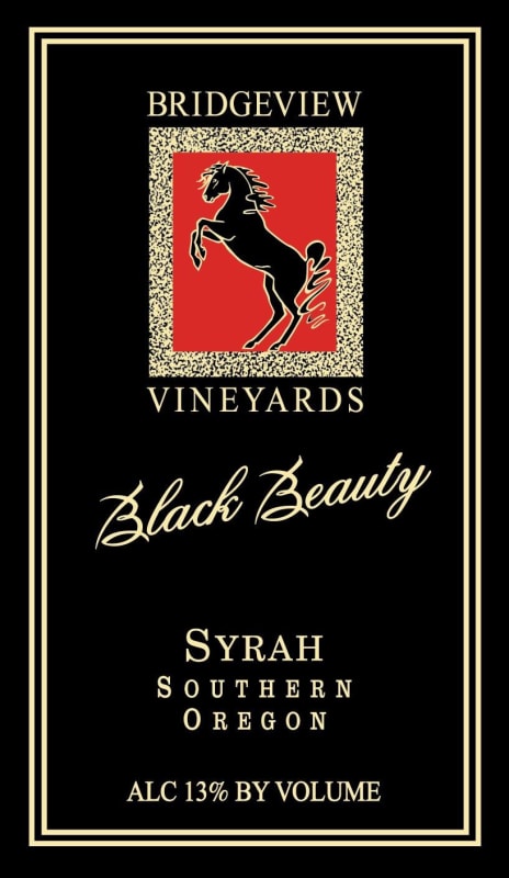 Bridgeview Black Beauty Syrah 2011 Front Label