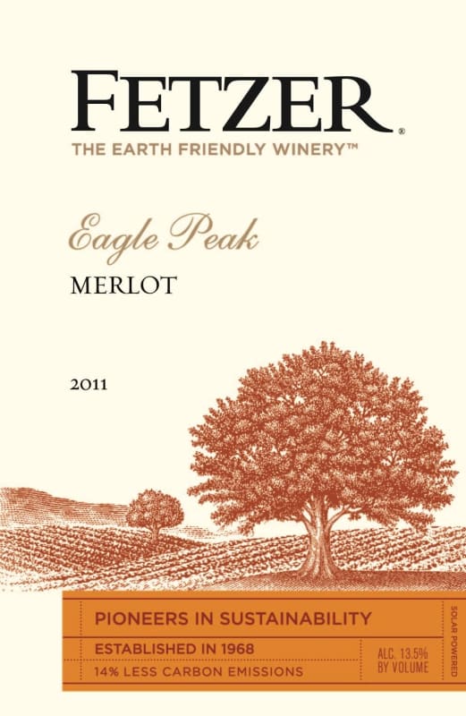 Fetzer Eagle Peak Merlot 2011 Front Label