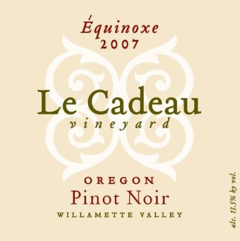 Le Cadeau Vineyard Equinoxe Pinot Noir 2007 Front Label