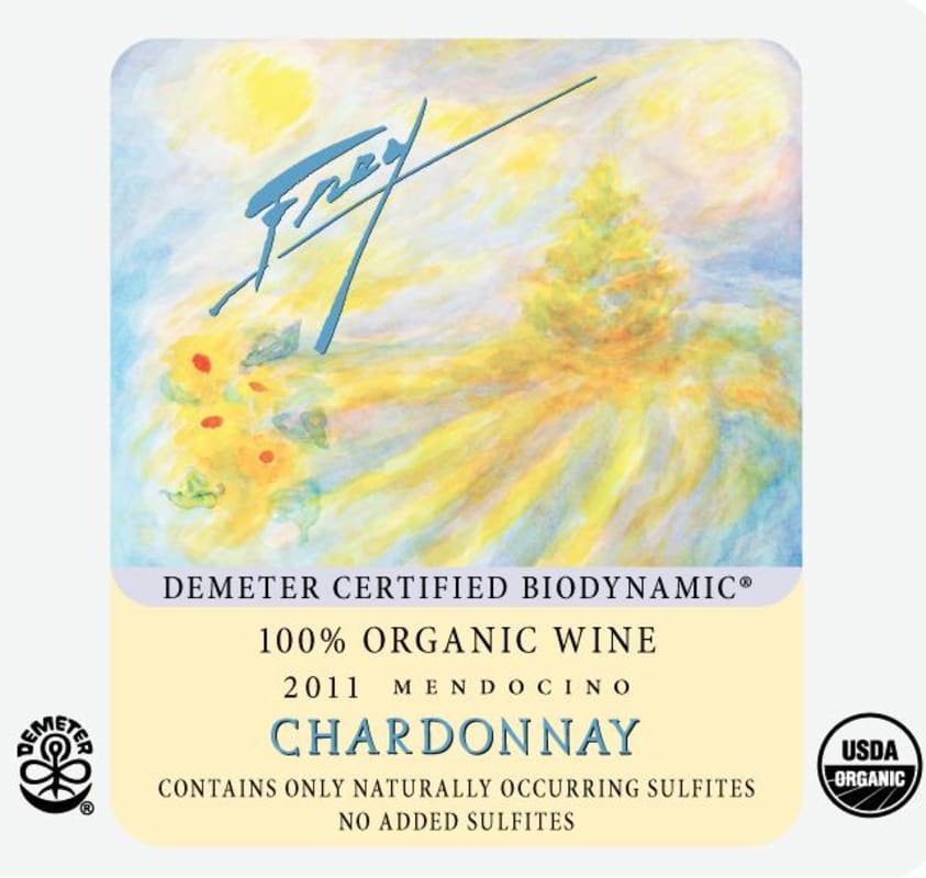 Frey Biodynamic Chardonnay 2011 Front Label