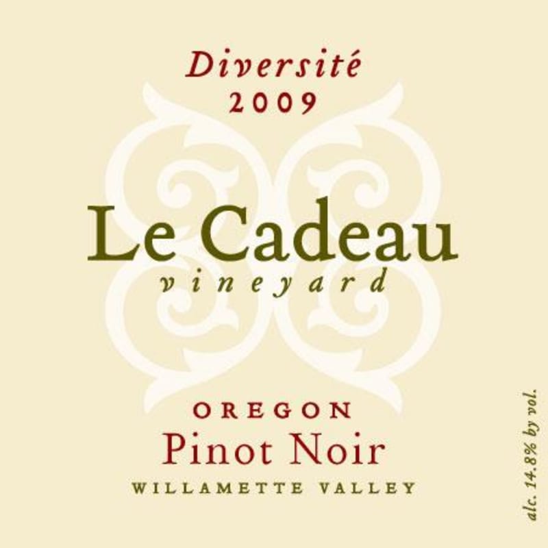 Le Cadeau Vineyard Diversite Pinot Noir 2009 Front Label