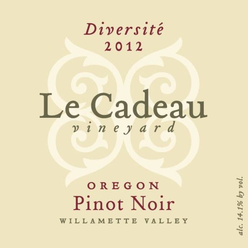 Le Cadeau Vineyard Diversite Pinot Noir 2012 Front Label
