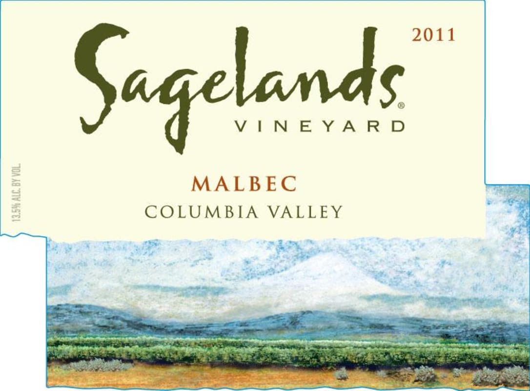 Sagelands Malbec 2011 Front Label