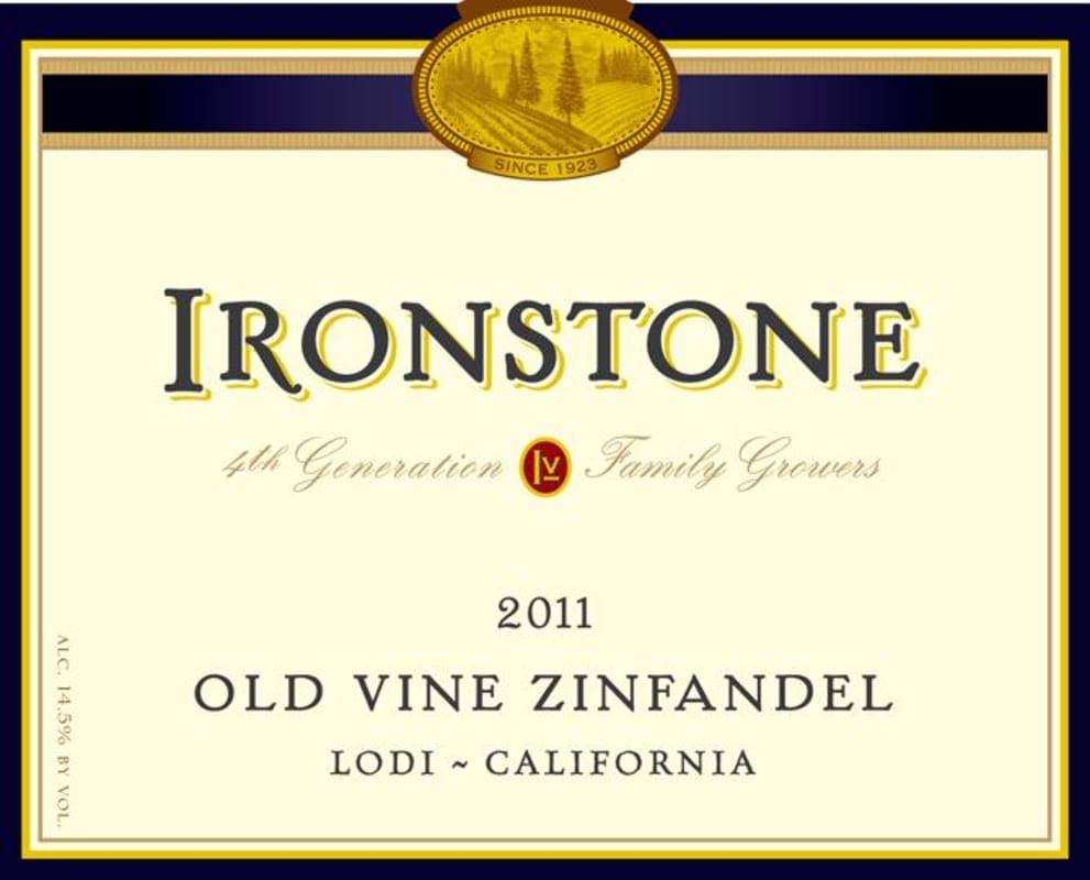 Ironstone Old Vine Zinfandel 2011 Front Label