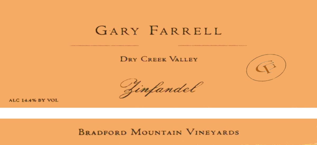Gary Farrell Bradford Mountain Zinfandel 2011 Front Label