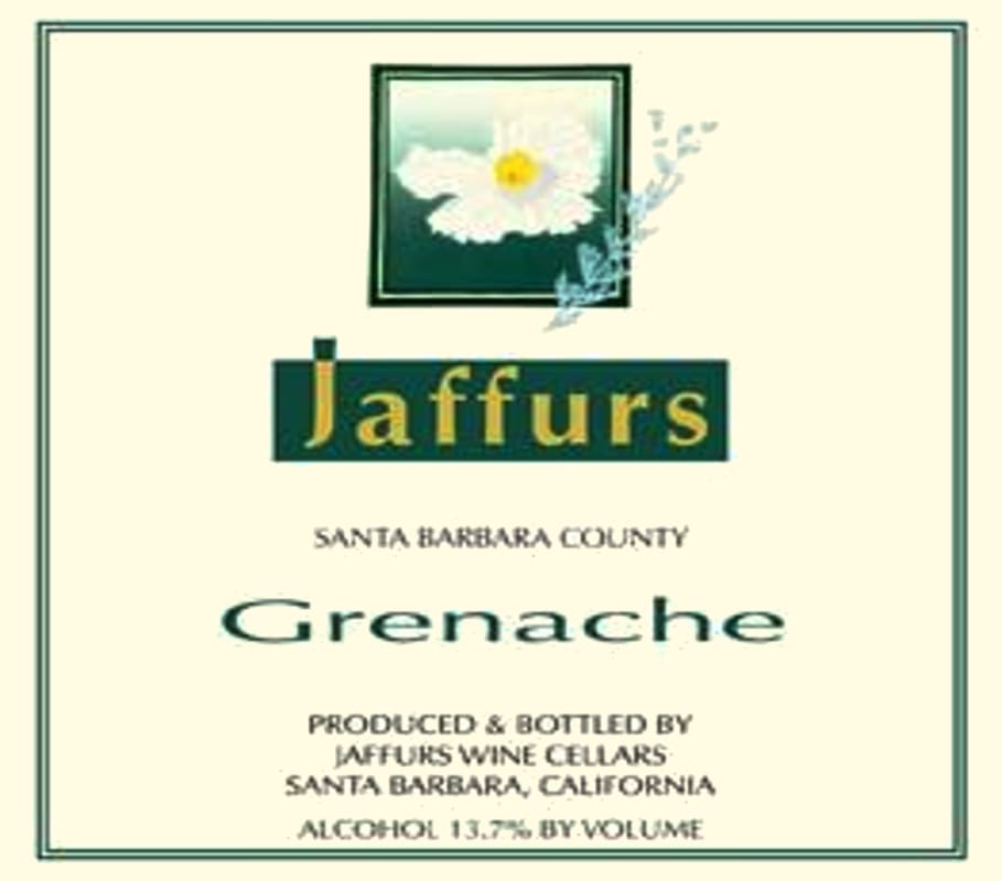 Jaffurs Grenache 2011 Front Label