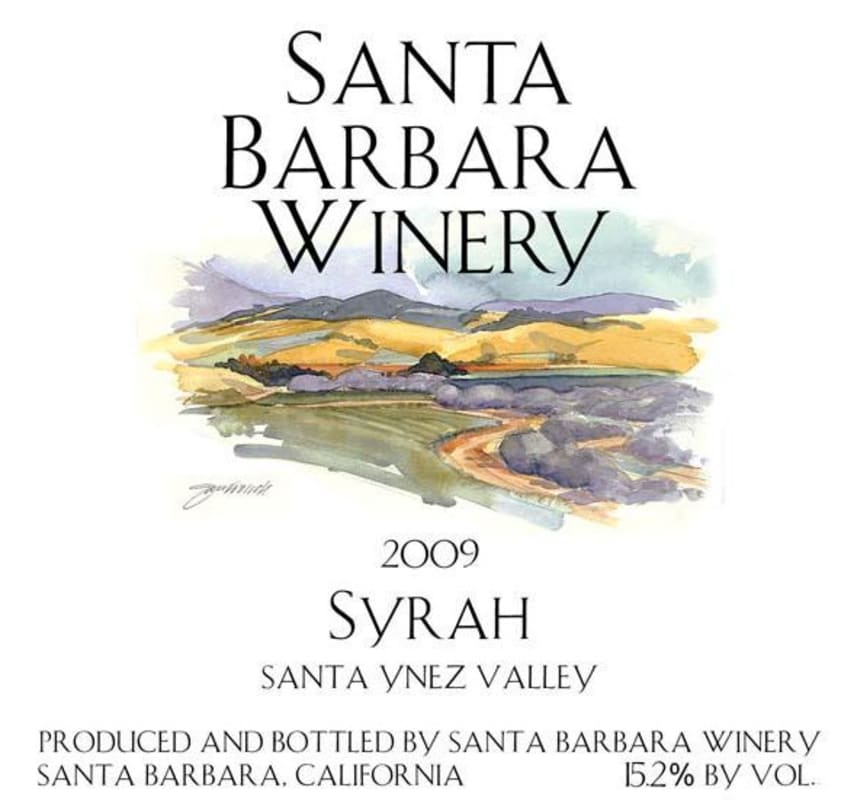 Santa Barbara Winery Syrah 2011 Front Label
