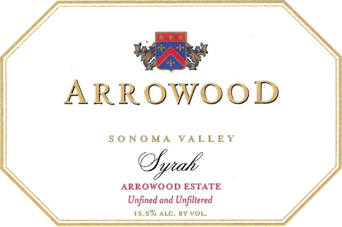 Arrowood Sonoma Valley Syrah 2011 Front Label