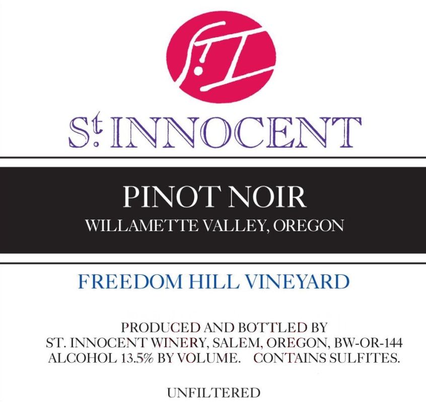 St. Innocent Freedom Hill Pinot Noir 2011 Front Label