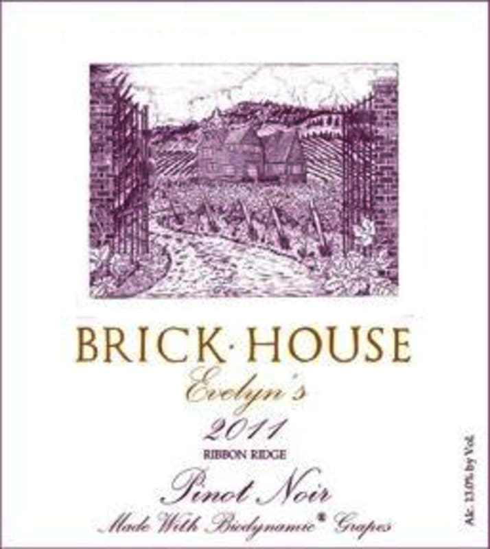 Brick House Evelyn's Pinot Noir 2011 Front Label