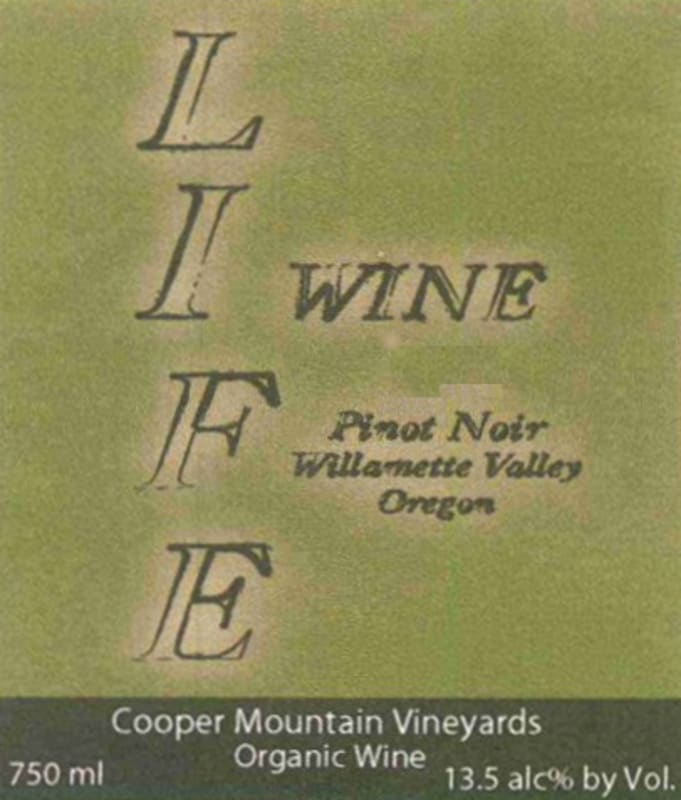 Cooper Mountain Life Pinot Noir 2011 Front Label