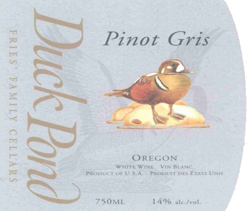 Duck Pond Willamette Valley Pinot Gris 2011 Front Label