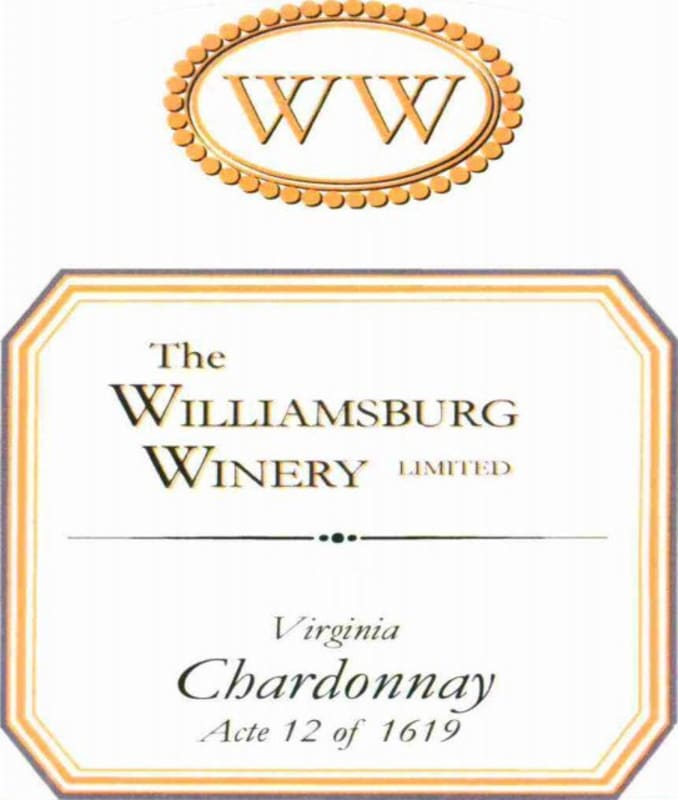 Williamsburg Winery Acte 12 Chardonnay 2011 Front Label