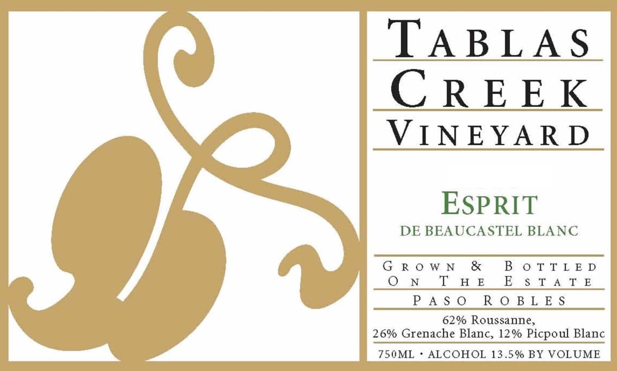 Tablas Creek Esprit de Beaucastel Blanc 2011 Front Label