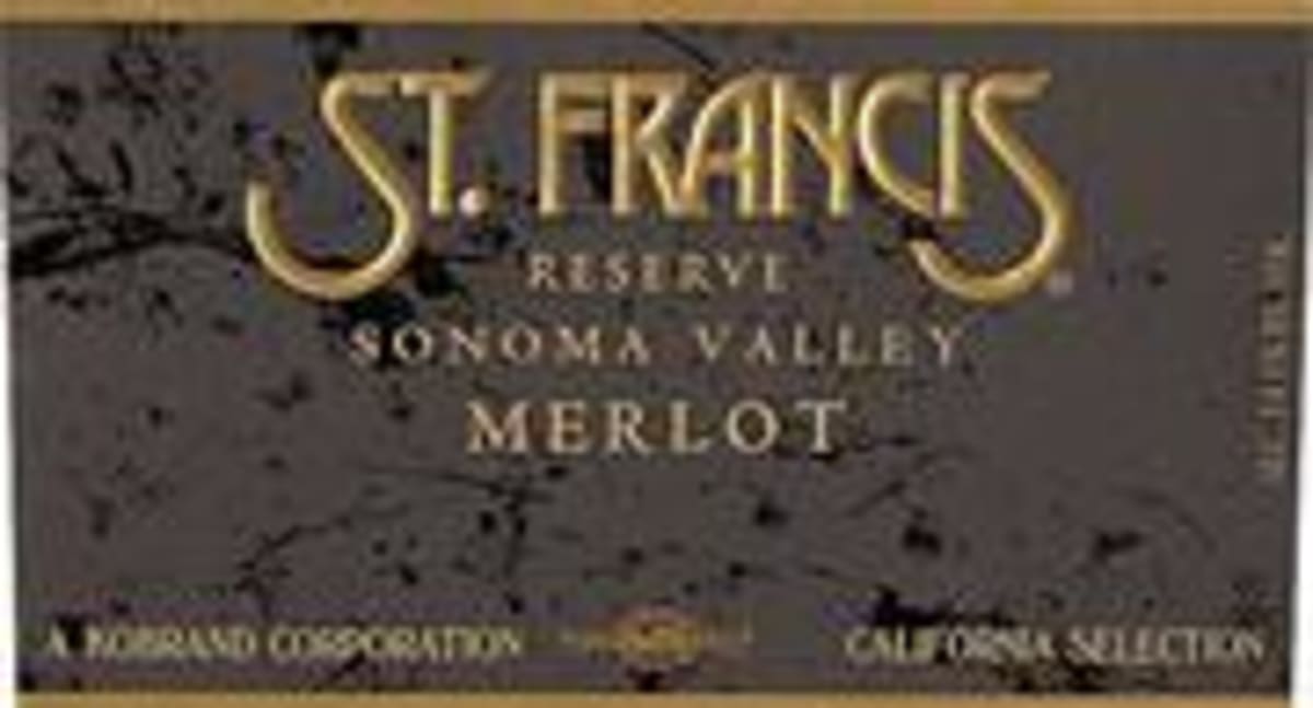 St. Francis Reserve Merlot 1998 Front Label