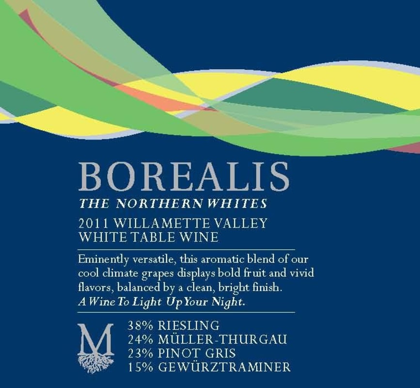 Montinore Estate Borealis White Blend 2011 Front Label