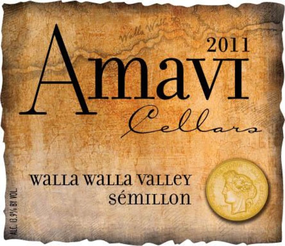 Amavi Semillon 2011 Front Label