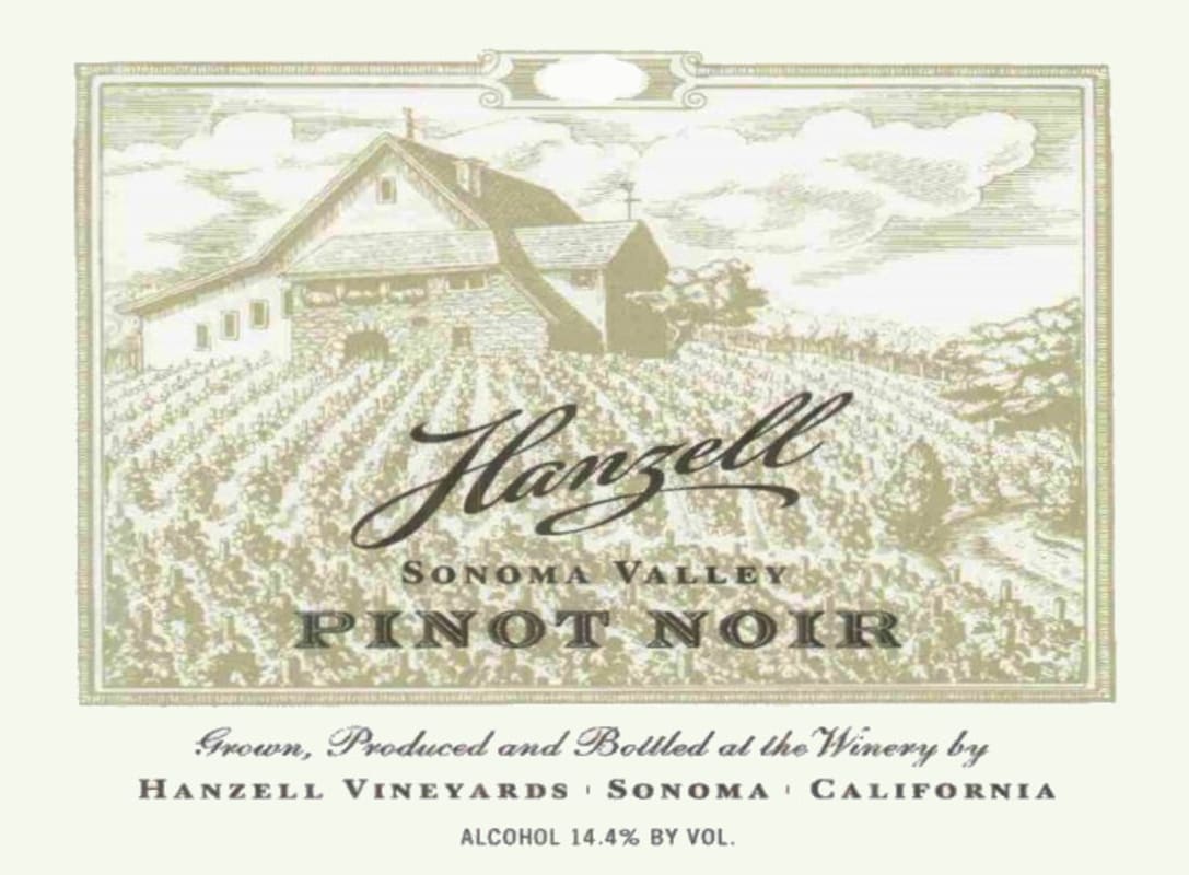 Hanzell Pinot Noir 2002 Front Label