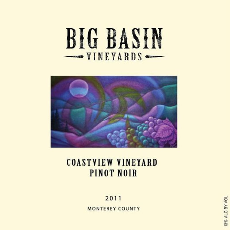 Big Basin Coastview Vineyard Pinot Noir 2011 Front Label