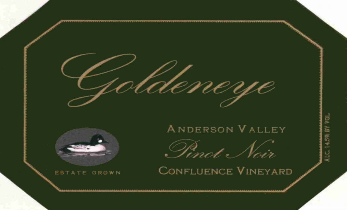 Goldeneye Confluence Vineyard Pinot Noir 2011 Front Label
