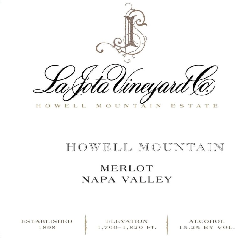 La Jota Howell Mountain Merlot 2011 Front Label
