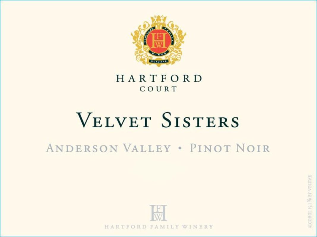 Hartford Velvet Sisters Vineyard Pinot Noir 2011 Front Label