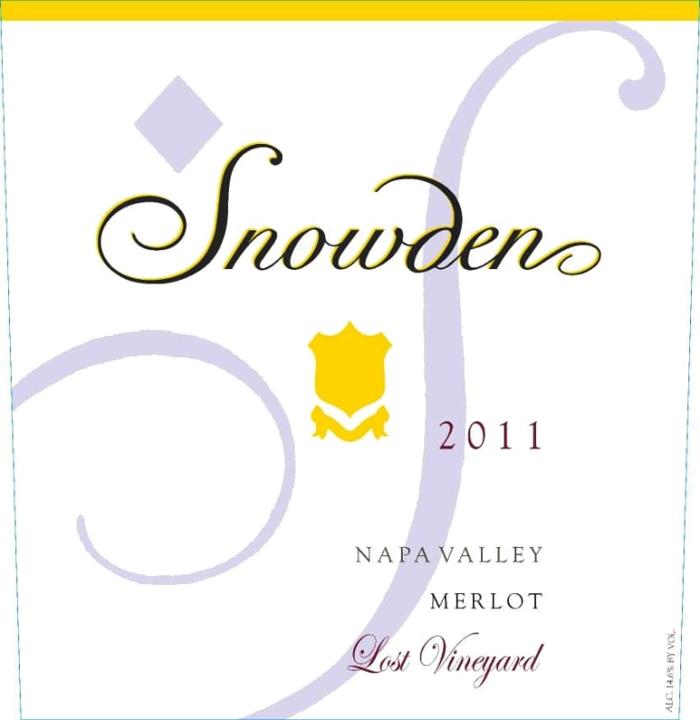 Snowden Lost Vineyard Merlot 2011 Front Label