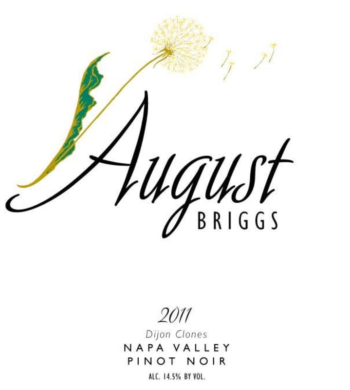 August Briggs Dijon Clone Pinot Noir 2011 Front Label