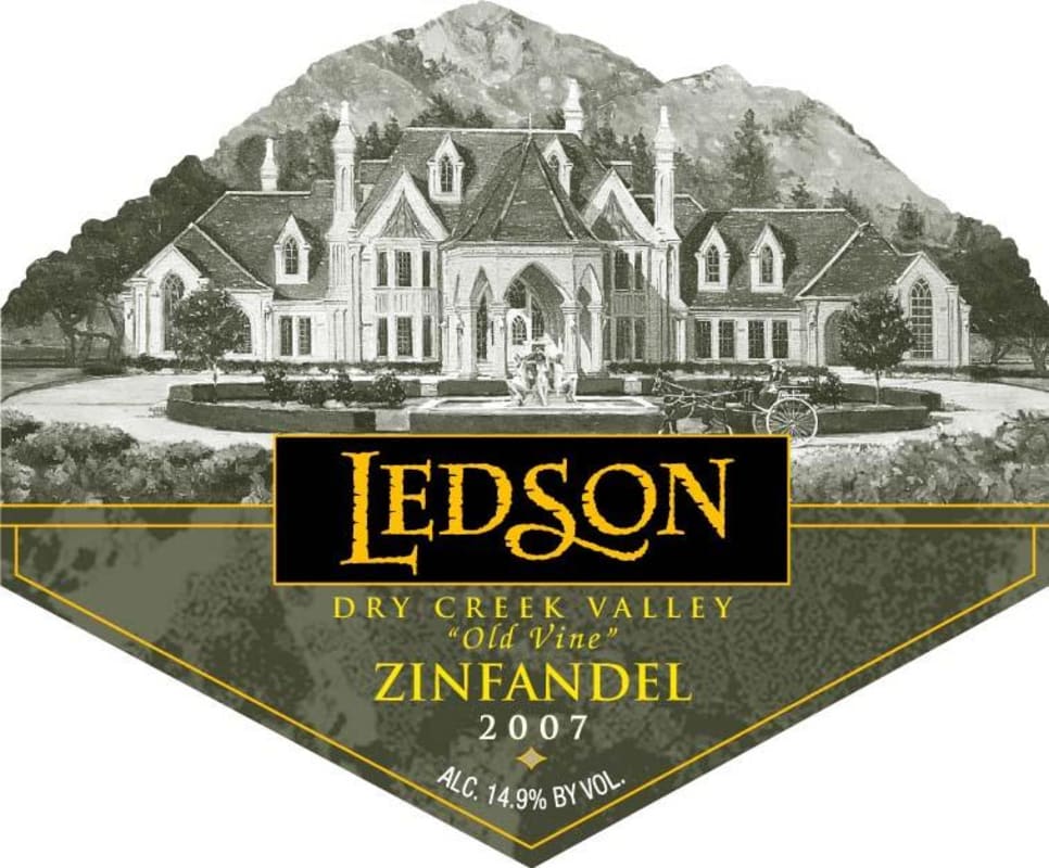Ledson Winery & Vineyards Old Vine Zinfandel 2007 Front Label
