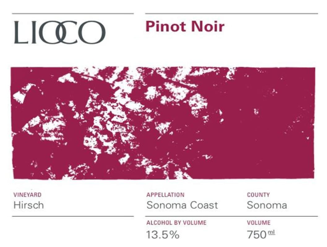 Lioco Hirsch Vineyard Pinot Noir 2011 Front Label