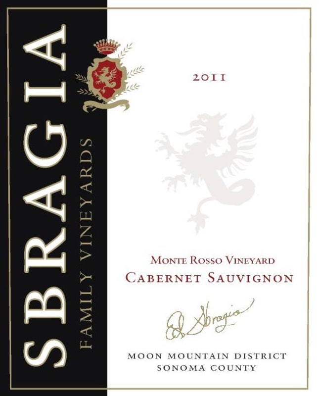 Sbragia Monte Rosso Vineyard Cabernet Sauvignon 2011 Front Label