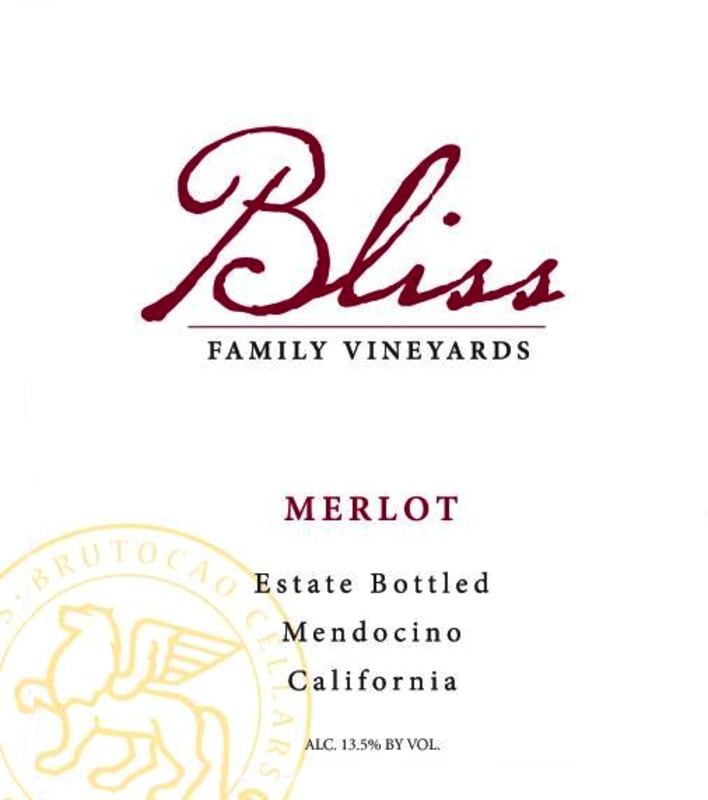 Bliss Merlot 2011 Front Label