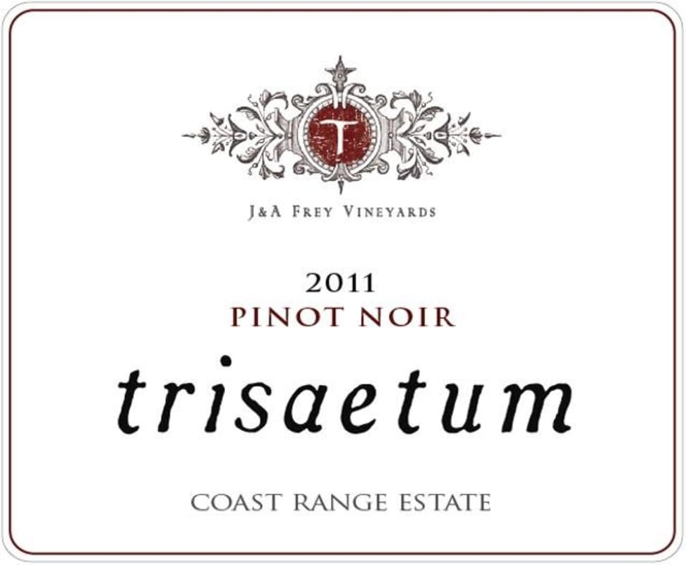 Trisaetum Coast Range Estate Pinot Noir 2011 Front Label