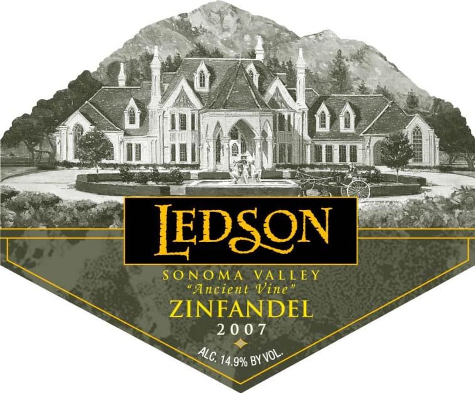 Ledson Winery & Vineyards Ancient Vine Zinfandel 2007 Front Label