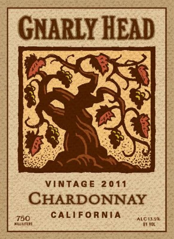 Gnarly Head Chardonnay 2011 Front Label