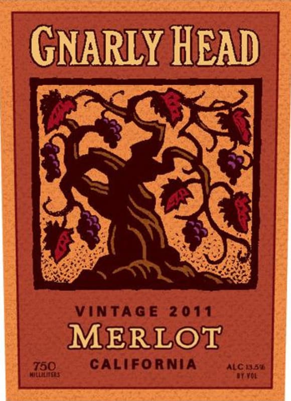 Gnarly Head Merlot 2011 Front Label