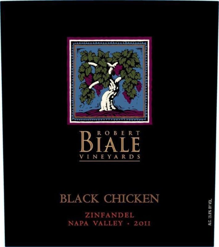 Robert Biale Vineyards Black Chicken Zinfandel 2011 Front Label